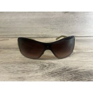Liz Claiborne Oversized Brown Shield Sunglasses Style‎ 81991 See Pictures